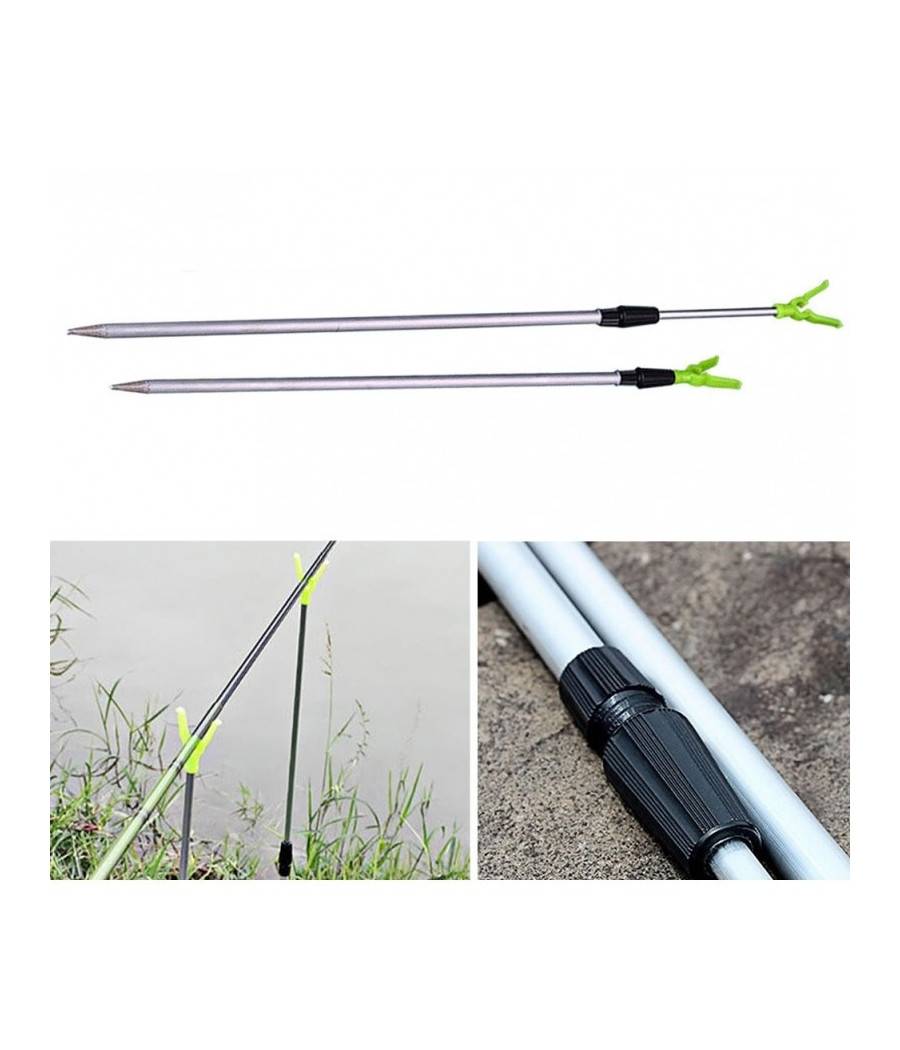 Supporto Canna Da Pesca 80 Cm In Alluminio Dispositivo Appoggio Regolabile --0