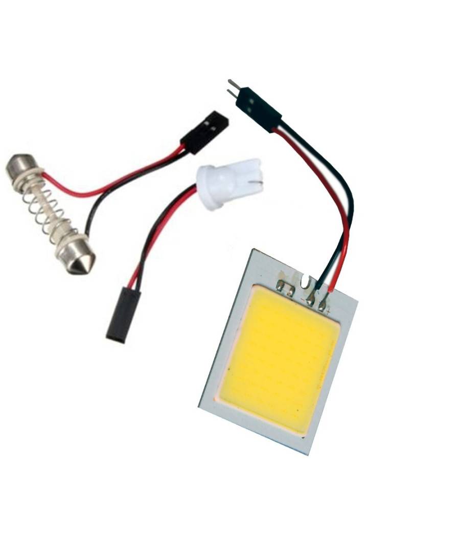 Pannello Led Cob Chip Luce Cortesia Interno Auto Adattatore T10 - 21 LED-0