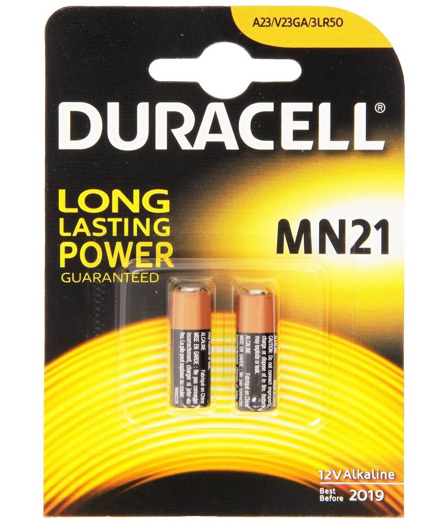 2x Batterie A23 Mn21 Duracell Alcalina 12v 23a V23ga Lr50 Pile Per Telecomando --0