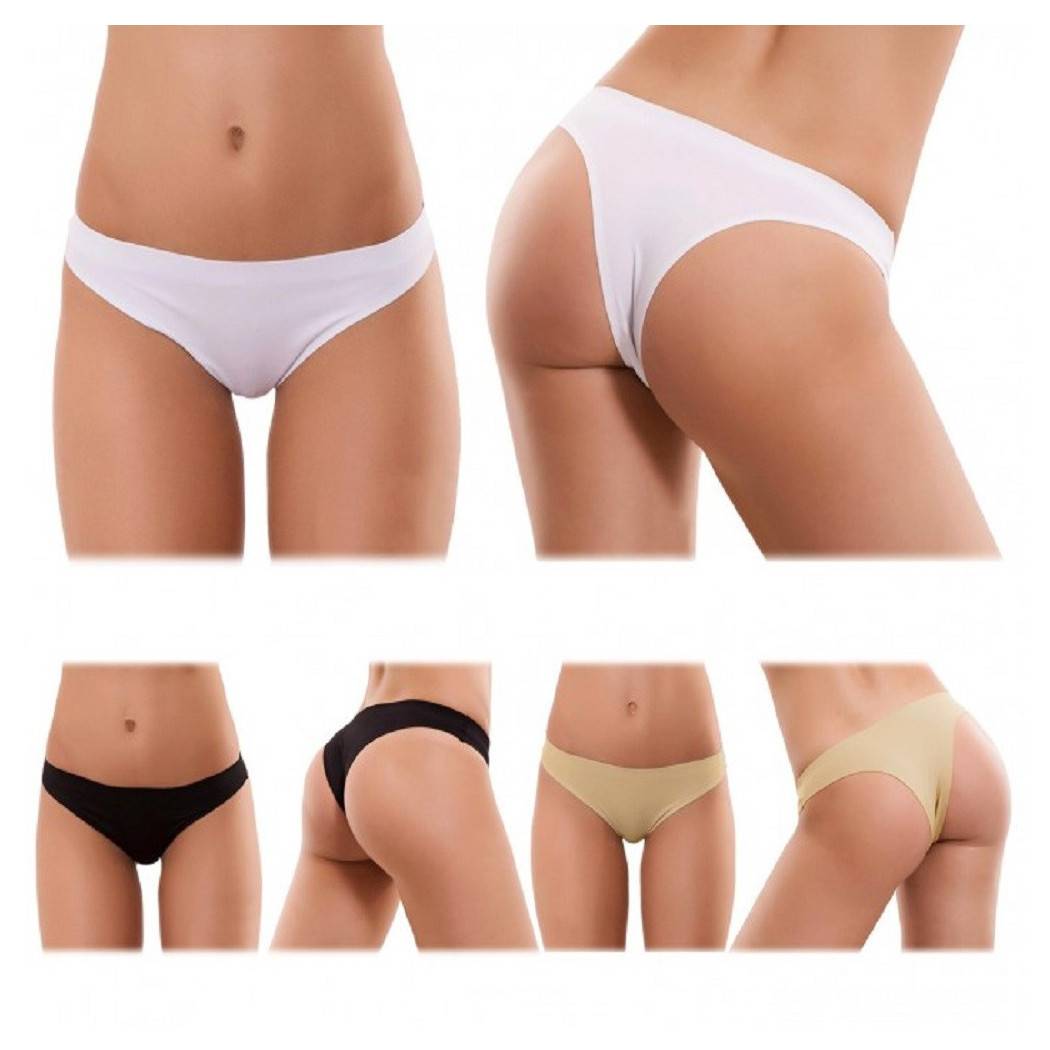 Pack 6 Slip Brasiliana In Cotone Ass. Basic Comodo E Pratico F6247 - S-M-0