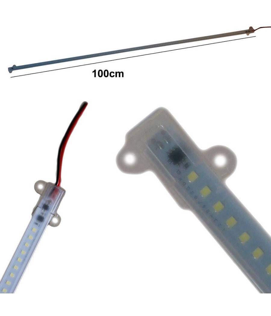 5 Striscie Led Smd 2835 Rigida Barra Profilo 15w 1 Mt Luce Calda Fredda 12v - -Bianco Caldo --0