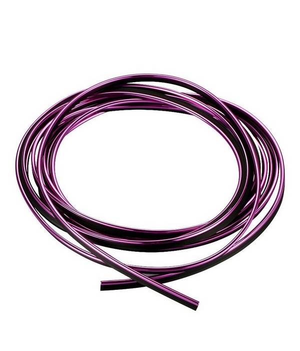 Striscia Profilo Decorativa Adesivo Cromato Cromata Viola Ws1180 5 Metri Auto -