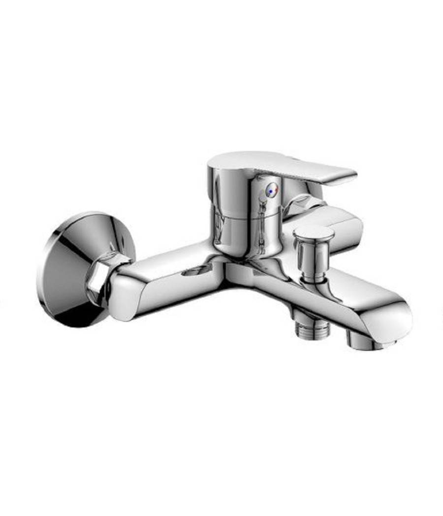 Rubinetto Miscelatore Gruppo Vasca Da Bagno Cromato Con Attacco Doccia Roll87107 --0