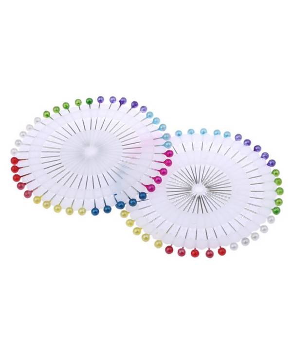 80pz Aghi Da Cucito Ago Colorate Spilli Con Punte Perla Sartoria Accessori -