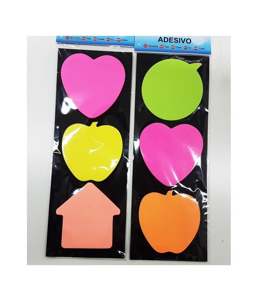 Set 2 Pacchi Post It Stickie Memo Block Note Varie Forme Colori Scuola Ufficio --0