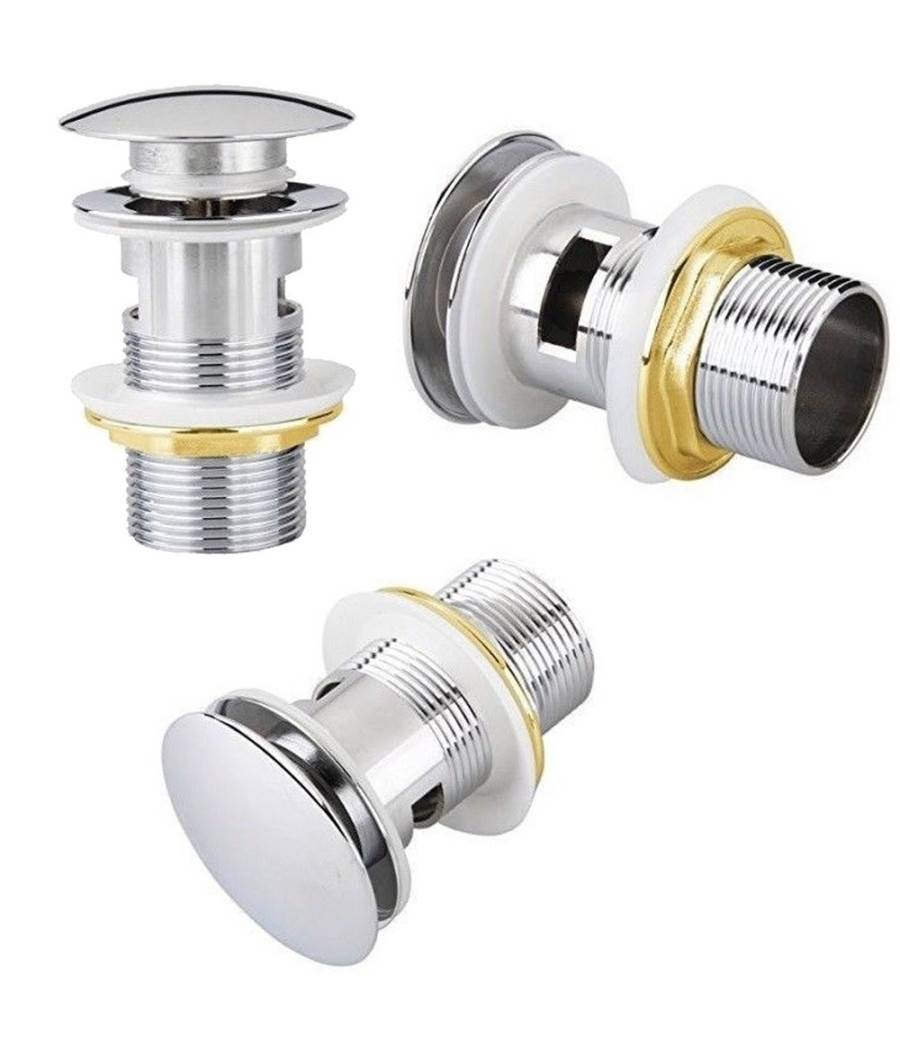 Tappo A Piletta Scarico Universale Vasca Bagno Lavabo Bidet Click Clack Pilette --0