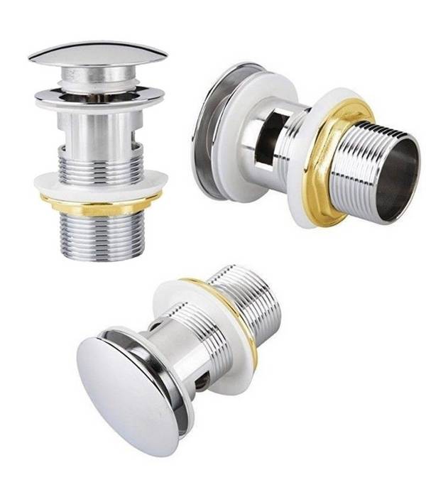 Tappo A Piletta Scarico Universale Vasca Bagno Lavabo Bidet Click Clack Pilette -
