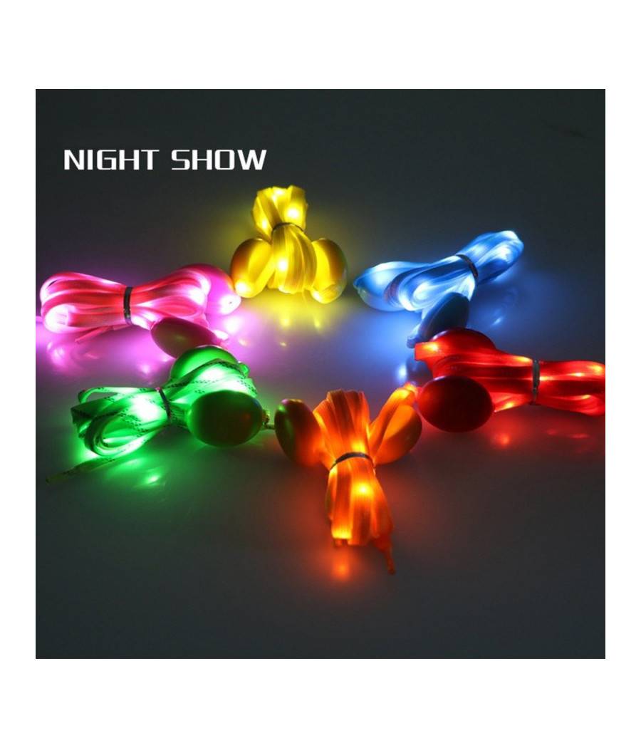 Coppia Di Lacci Piatti Per Scarpe Colorati Con Luci A Led Stringhe Sneaker --1