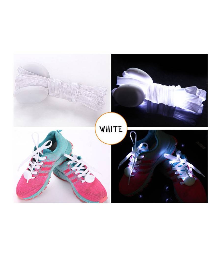 Coppia Di Lacci Piatti Per Scarpe Colorati Con Luci A Led Stringhe Sneaker --3