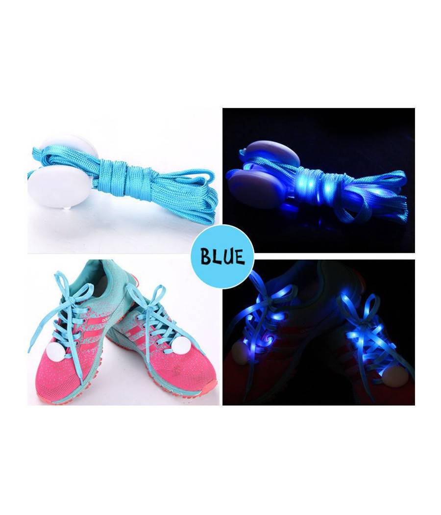Coppia Di Lacci Piatti Per Scarpe Colorati Con Luci A Led Stringhe Sneaker --4