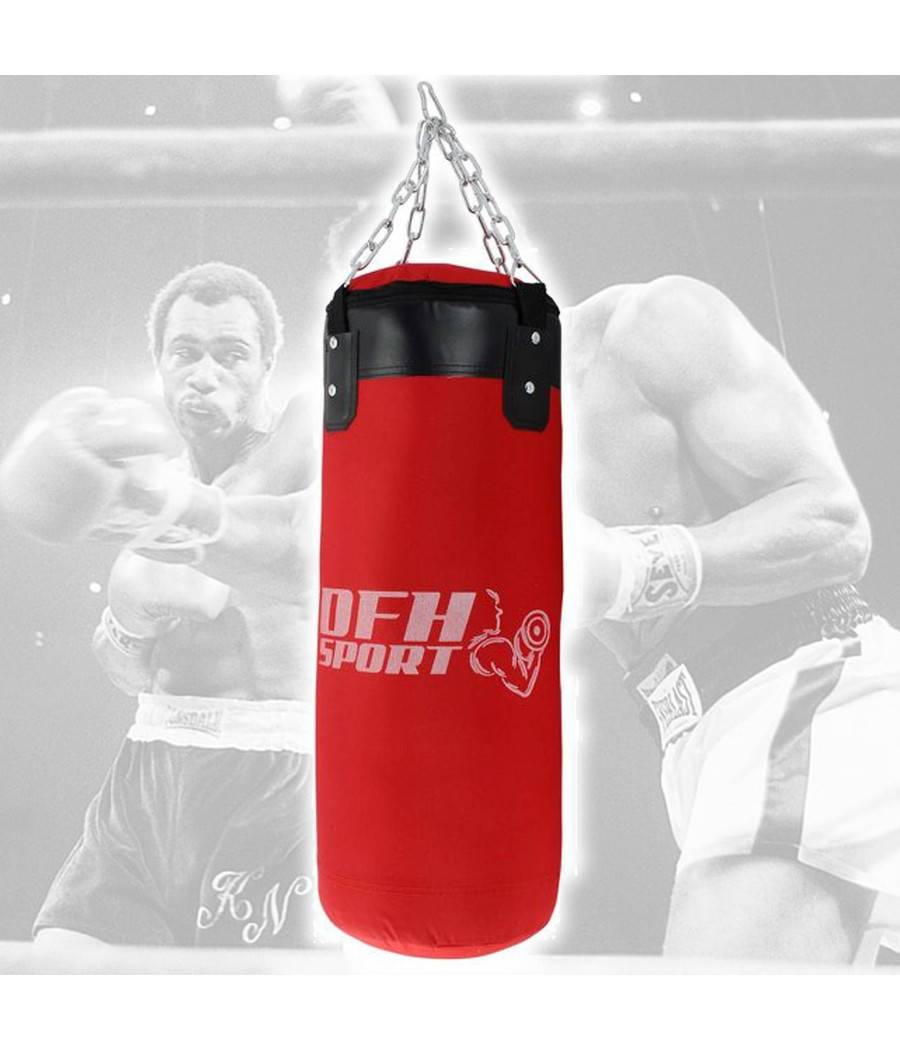 Sacco Boxe Pieno Per Allenamento Pugilato Mma Kick Boxing Con Catene 60 Cm X 35 --0