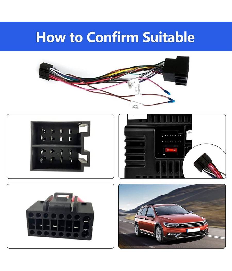 Cavo Adattatore Da 16 Pin A Iso Presa Standard Autoradio Android Linee Controllo --4