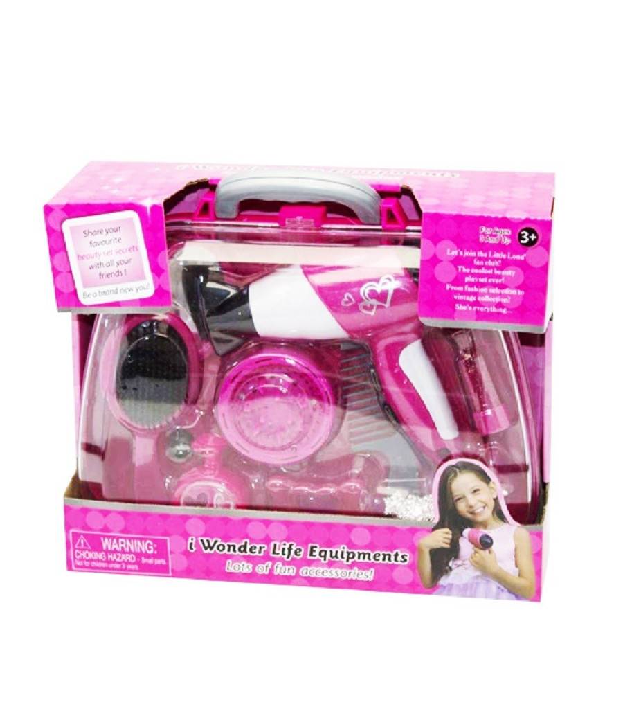 Valigetta Beauty Giocattolo Bambini Phon Funzionante Spazzola E Accesori Gioco --0