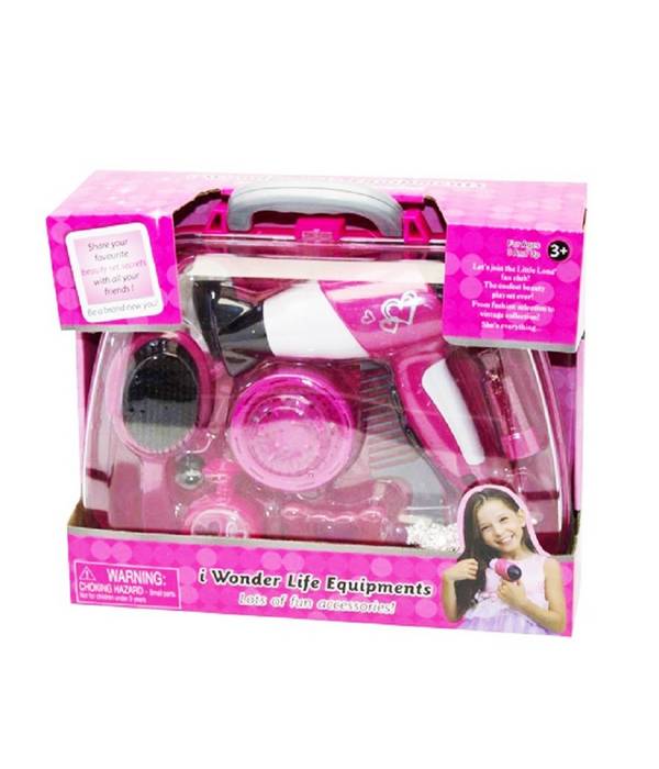 Valigetta Beauty Giocattolo Bambini Phon Funzionante Spazzola E Accesori Gioco -