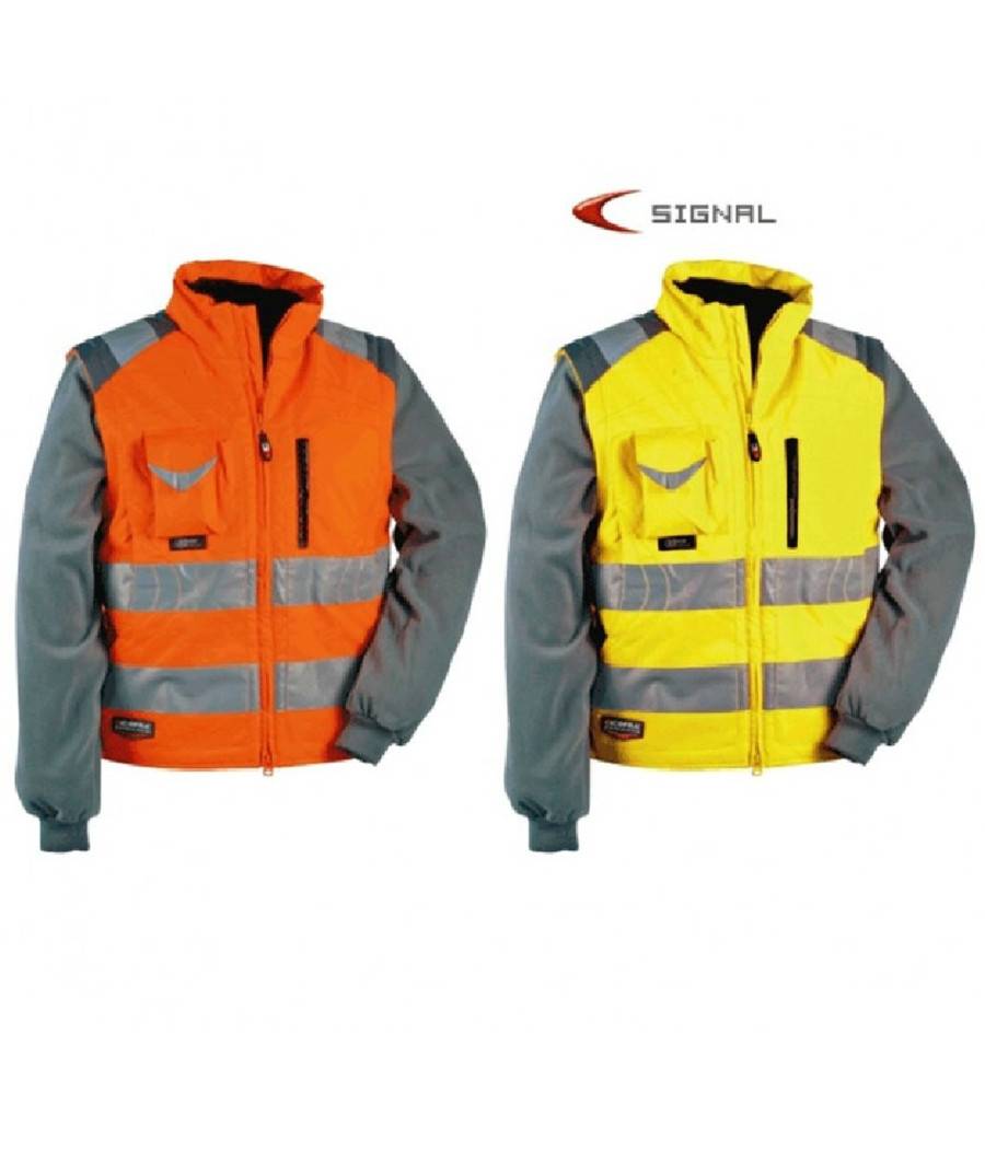 Gilet Imbottito Signal Cofra Catarifrangente Da Lavoro Antinfortunistica Giubbin - Giallo 50-0