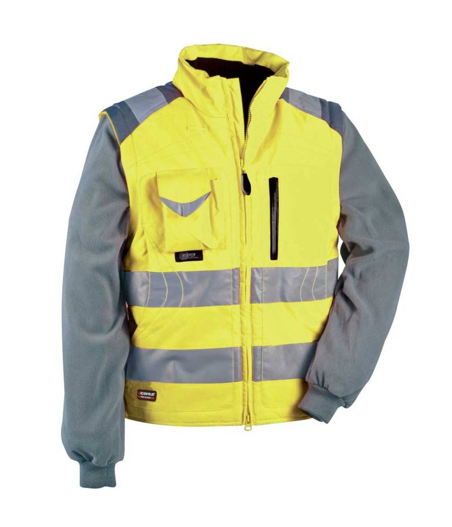 Gilet Imbottito Signal Cofra Catarifrangente Da Lavoro Antinfortunistica Giubbin - Giallo 50-1