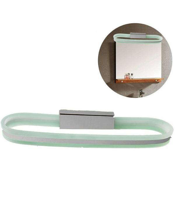 Applique Lampada Moderno Da Parete Muro Specchio 10w Bagno 50 Led 2835 Smd Luce - -Bianco Freddo -