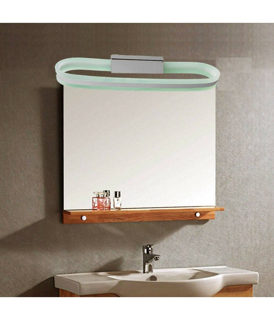 Applique Lampada Moderno Da Parete Muro Specchio 10w Bagno 50 Led 2835 Smd Luce - -Bianco Freddo --1