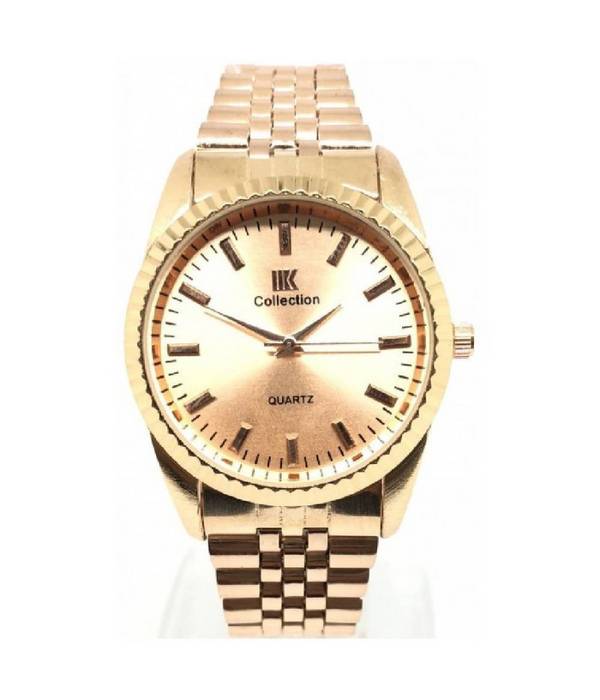 Orologio Da Polso Ik Collection Uomo Donna Analogico Quarzo Rosa Quadrante Rosa -