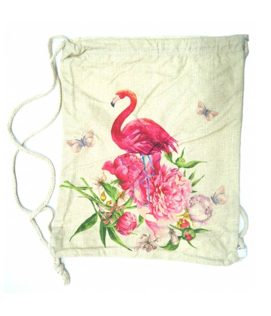 Sacco Tela Juta 40x32 Cm Sacchetto Borsa Scuola Spiaggia Sport Zaino Zainetto --0