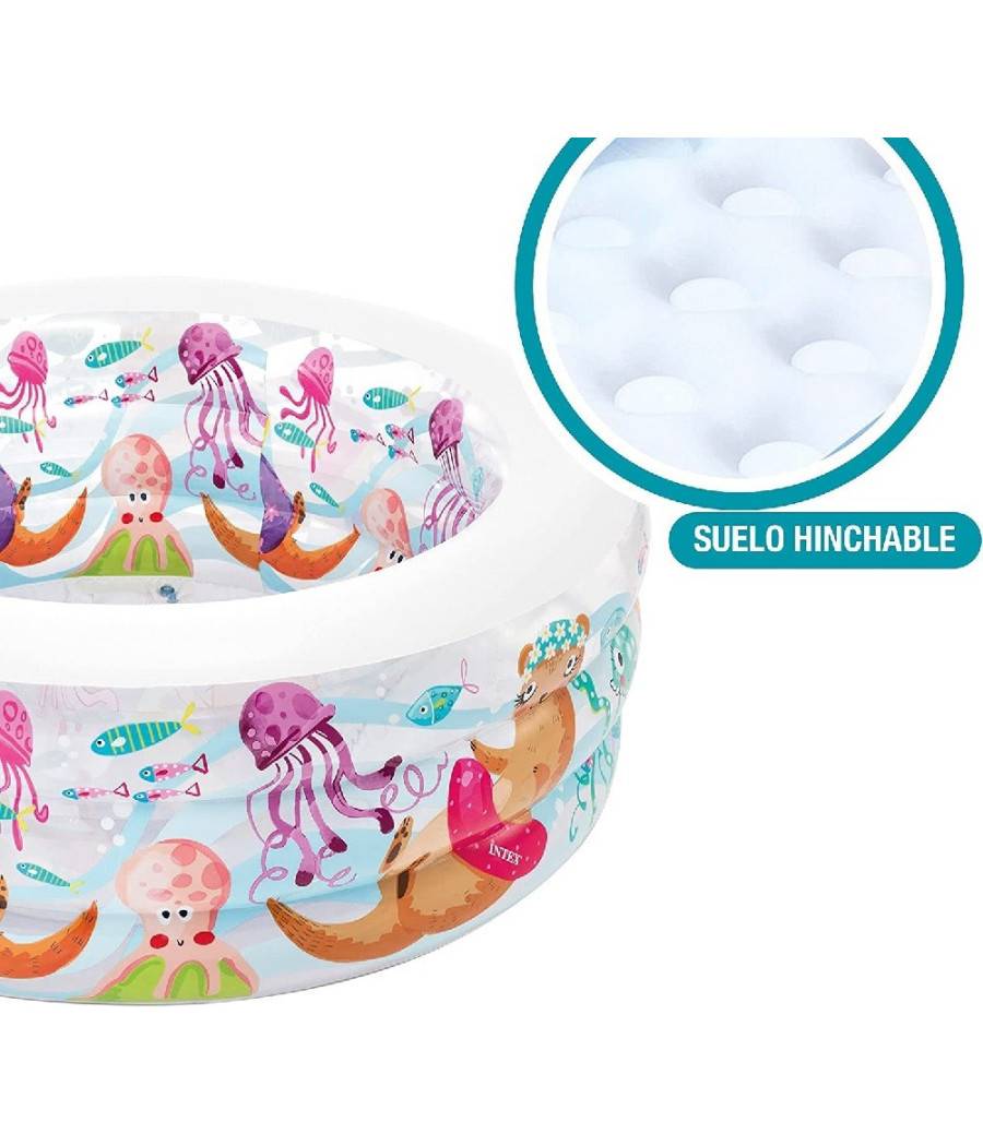 Piscina Baby Aquarium Gonfiabile Multicolore 152 X 56cm Per Bambini Estate 58480 --2