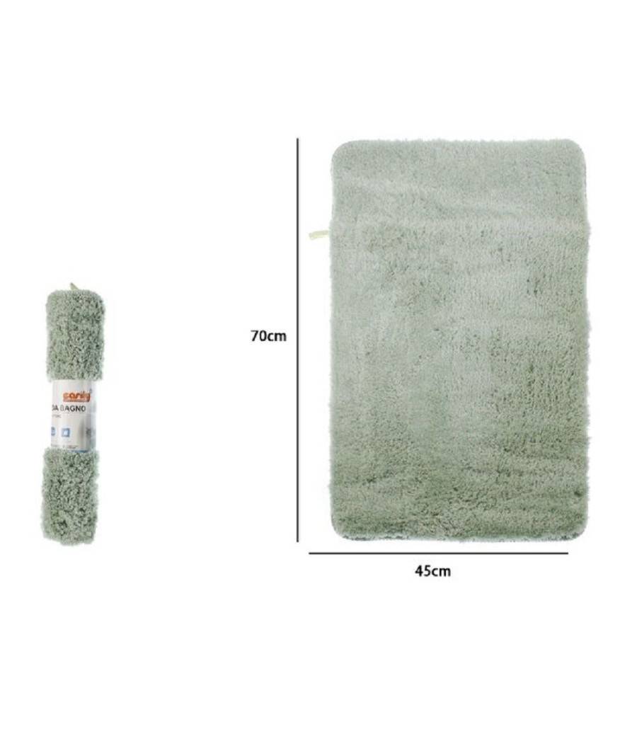 Tappeto Tappetino In Tessuto Morbido Per Arredo Bagno 45x70cm Colore Verde 79923 --1