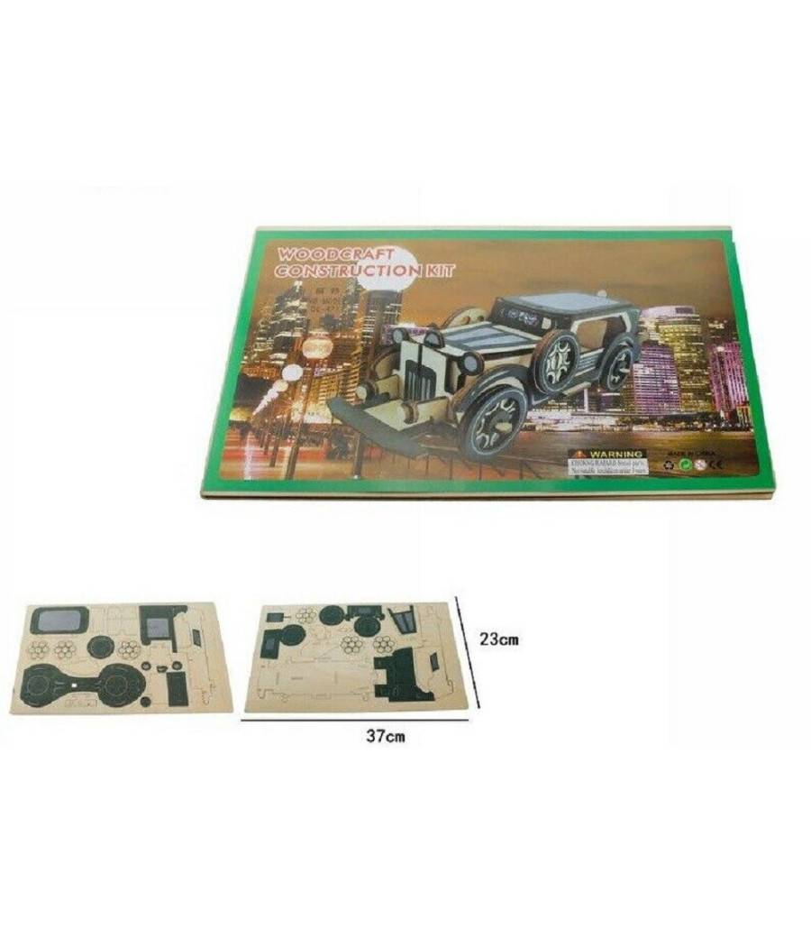 Puzzle 3d Legno Auto Chicago Modellino Modellismo Collezione Gioco Bambini 07345 --0