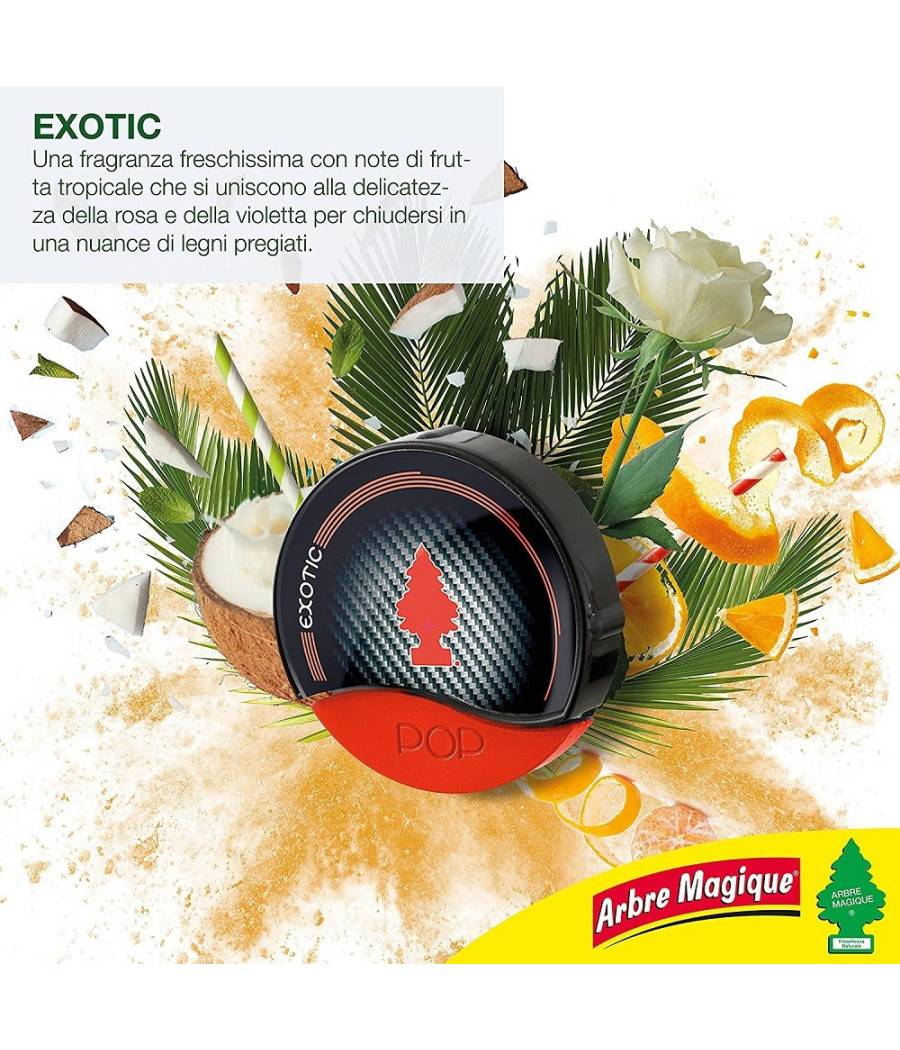 Arbre Magique Pop Profumatore Deodorante Per Auto Profumazione Exotic Esotica --1