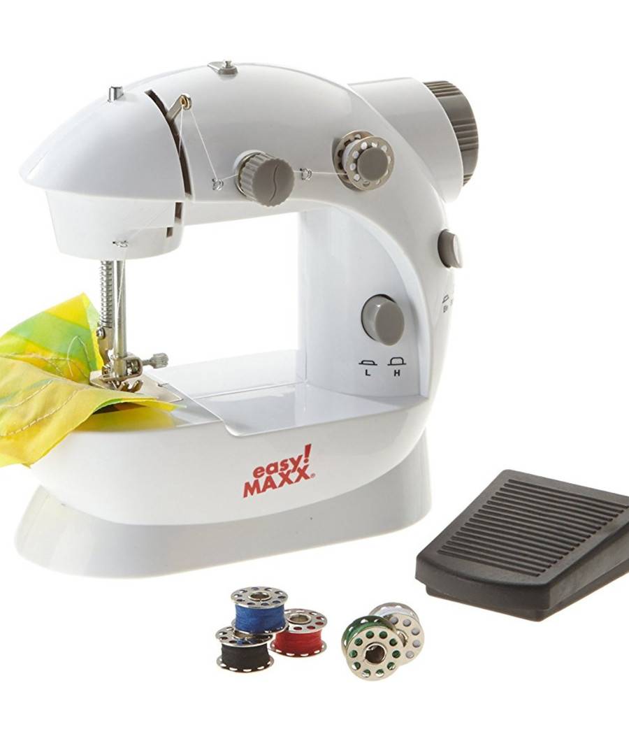 Mini Macchina Da Cucire Cucitrice Portatile 4 In 1 Da Viaggio Con Pedale Ago --0