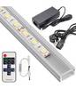 Profilo Barra Alluminio Impermeabile 1 Metro A 72 Led + Alimentatore + Dimmer - -Bianco Caldo -SMD 5630-Copertura Trasp