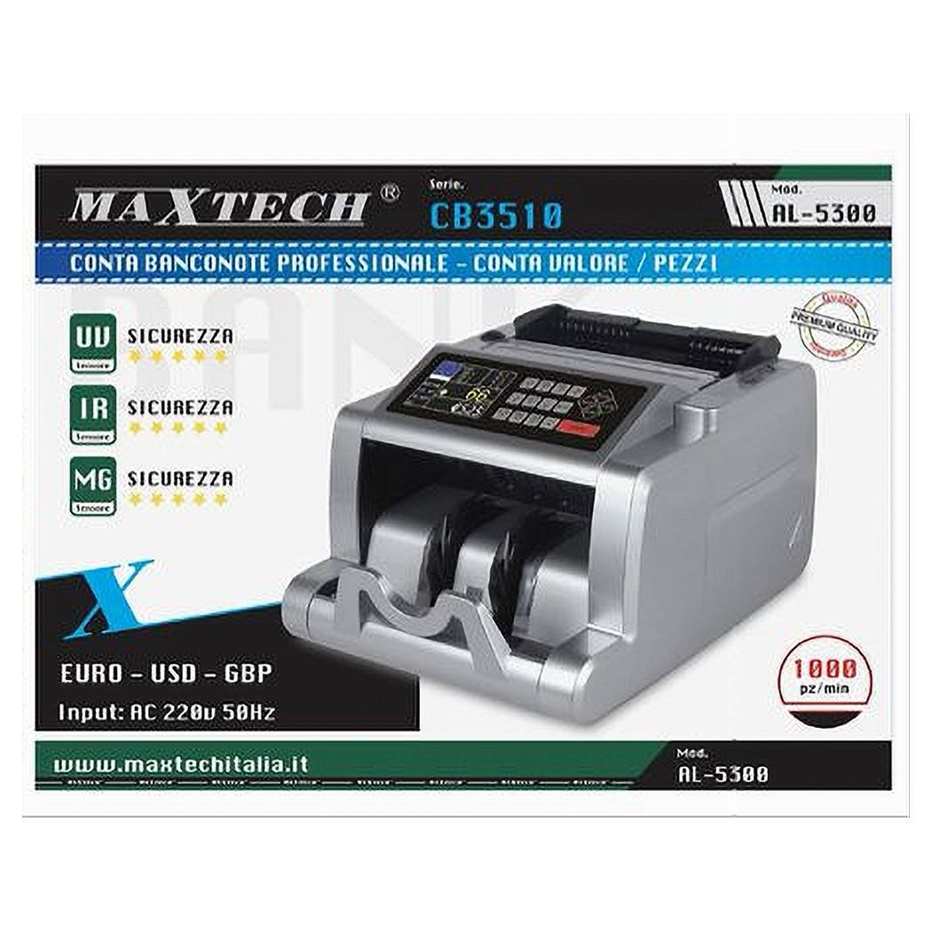 Conta Banconote Professionale Valorizzatore Rileva Verifica Soldi Falsi Al-5300 --2