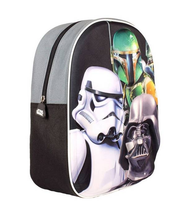 Zaino Zainetto Asilo Star Wars 3d Effetto Rilievo  25 X 10 X 31 Cm Scuola -