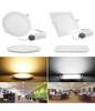 Pannello Faretto Tondo O Quadrato A Led Da 6 A 25 W Ad Incasso Luce Freddo Caldo - -Bianco Caldo-6 Watt -Quadrato -