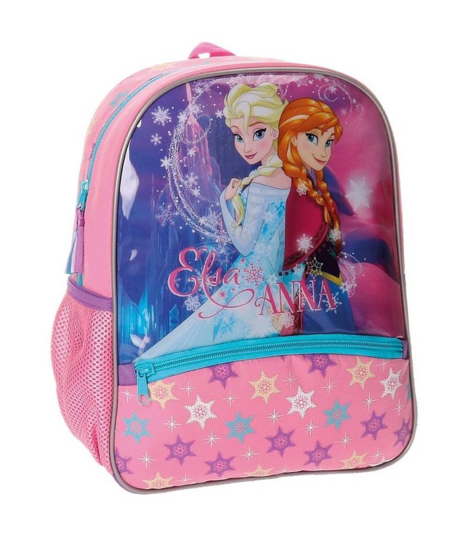 Zainetto Scuola Frozen 33 Cm Zaino Asilo Elsa Anna Elementari Bambine Rosa --0