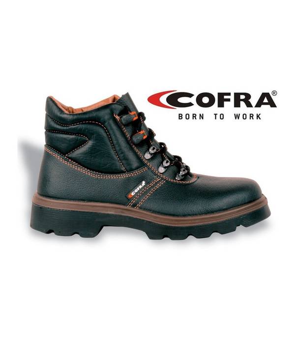 Scarpe Da Lavoro Polacco Pelle Nero/daino Sint./lamina Apt Cofra New Paride -    42