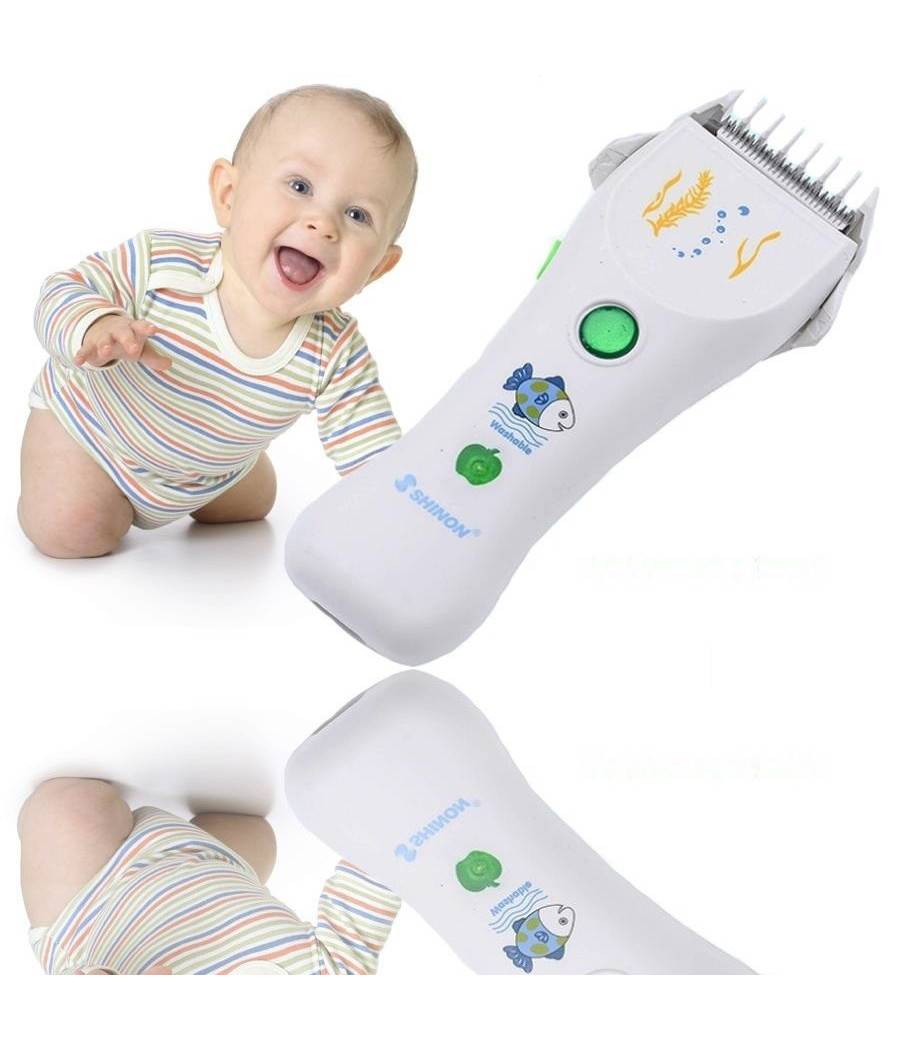 Tagliacapelli Per Bambini Sh-1727 Bimbo Ricaricabile 3 Testine Pettini Rasoi --0