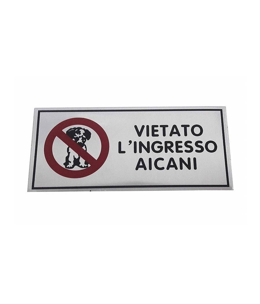 Cartello Adesivo Metallo Vietato Ingresso Ai Cani Indicazioni Segnaletica Targa --1