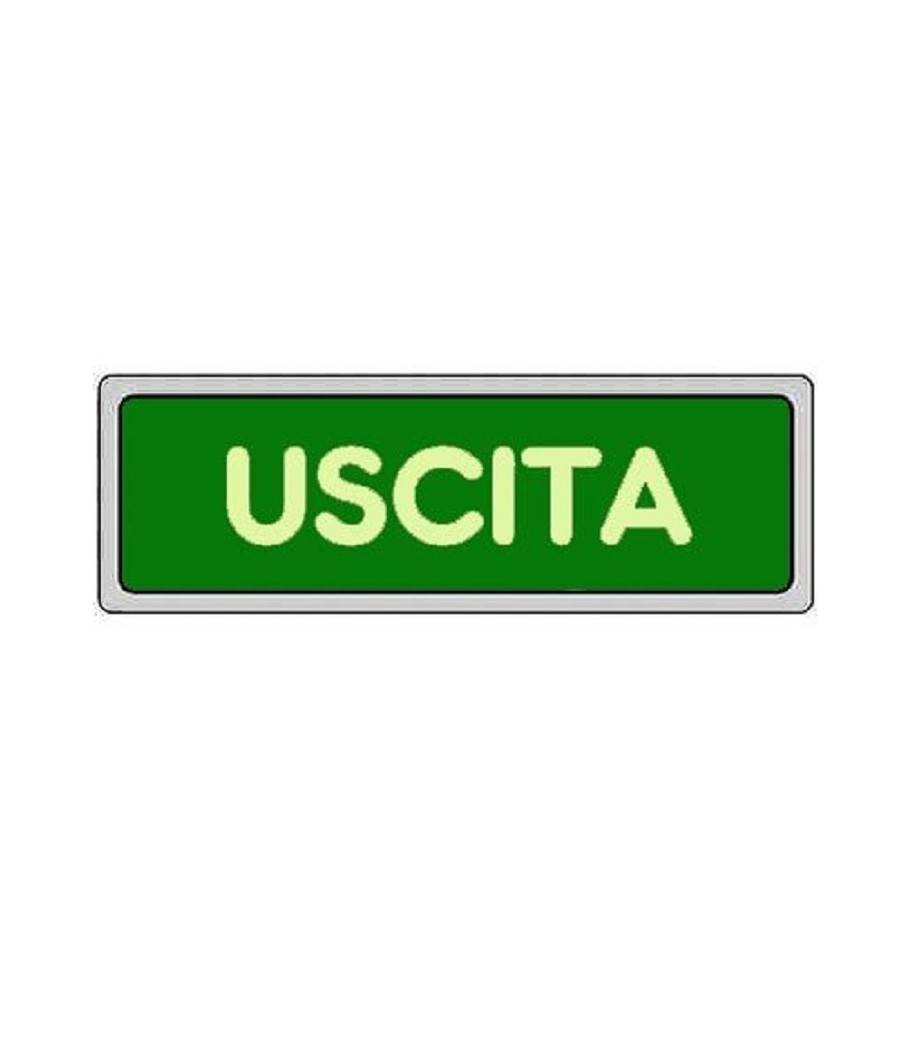 Cartello Uscita Exit Segnaletica Sicurezza Avvertimento Plastificato --0