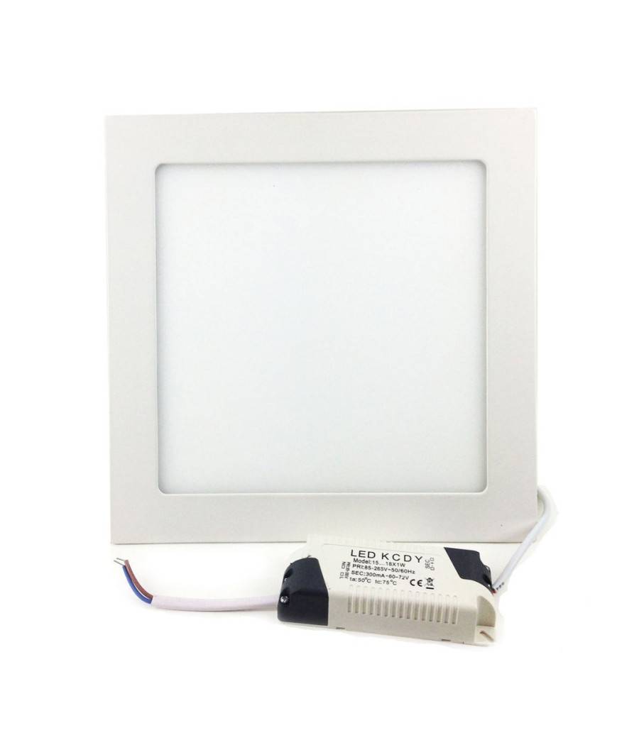 Pannello Faretto Tondo O Quadrato A Led Da 6 A 25 W Ad Incasso Luce Freddo Caldo - -Bianco Caldo-12 Watt -Quadrato --0