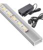 Profilo Barra Alluminio Impermeabile 1 Metro A 72 Led 18w + Alimentatore Da 5 Ah - -Bianco Caldo -SMD 5050-Copertura Op