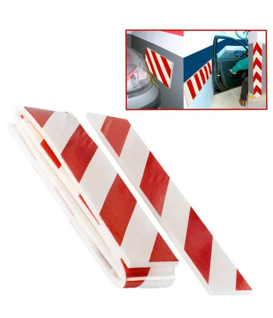 Set 2 Pannelli Adesivi Antiurto Per Garage Box Protezione Paraurti Auto 14x100cm --0