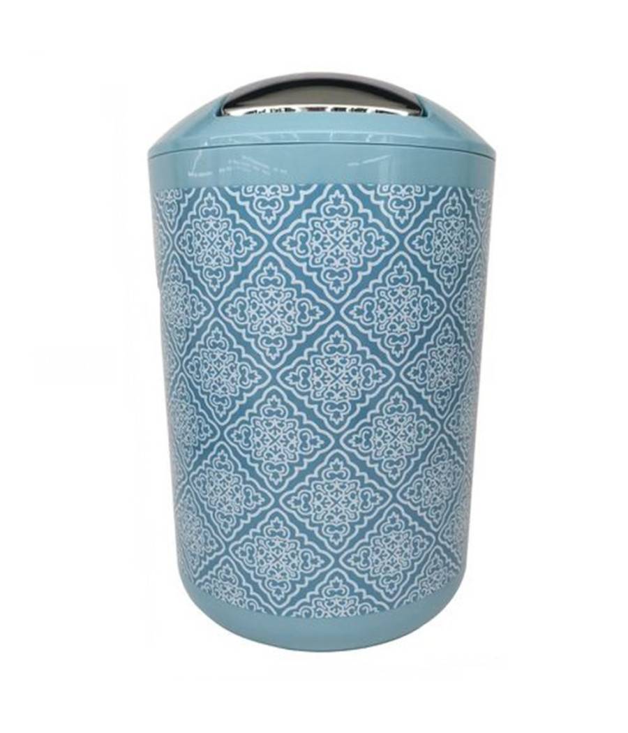 Pattumiera Cestino Secchio Rifiuti Accessorio Arredo Bagno Celeste Maioliche 87030 --0