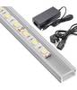 Profilo Barra Alluminio Impermeabile 1 Metro A 72 Led 18w + Alimentatore Da 5 Ah - -Bianco Freddo -SMD 5630-Copertura O