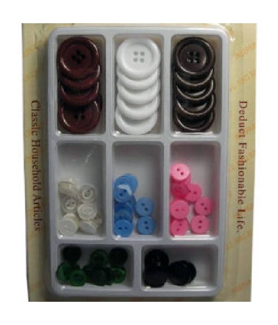 Kit Sarta Sarto Set Bottoni Per Cucito Cucire Su Stoffa Tessuto Varie Dimensioni --0