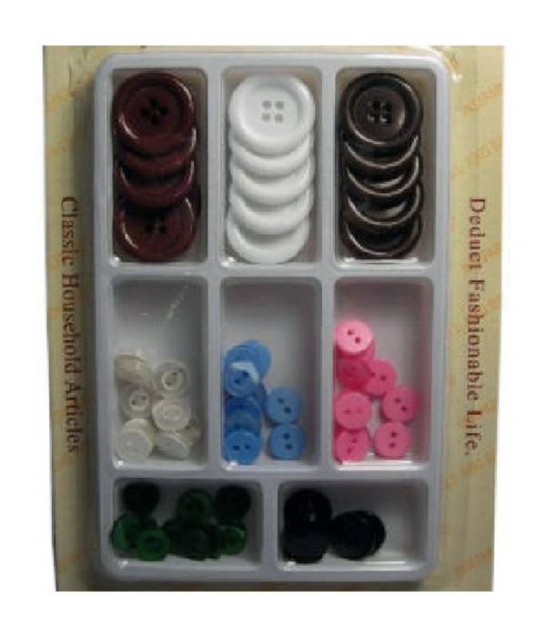 Kit Sarta Sarto Set Bottoni Per Cucito Cucire Su Stoffa Tessuto Varie Dimensioni -