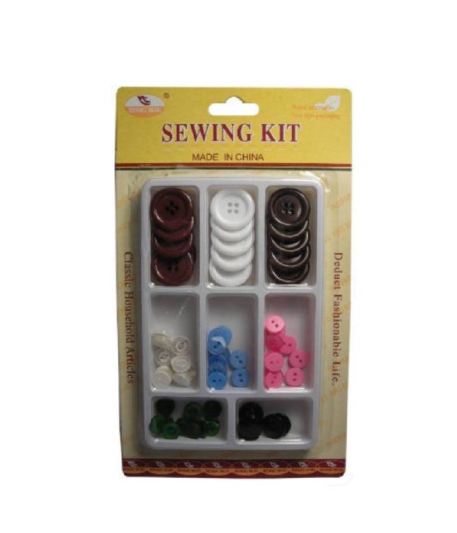 Kit Sarta Sarto Set Bottoni Per Cucito Cucire Su Stoffa Tessuto Varie Dimensioni --1