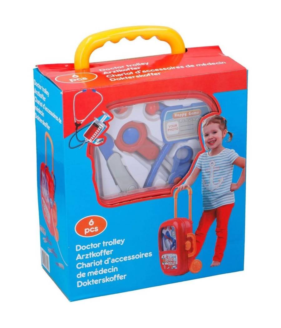 Valigetta Trolley Dottoressa Giocattolo Bambini Accessori Forbici Stetoscopio --2