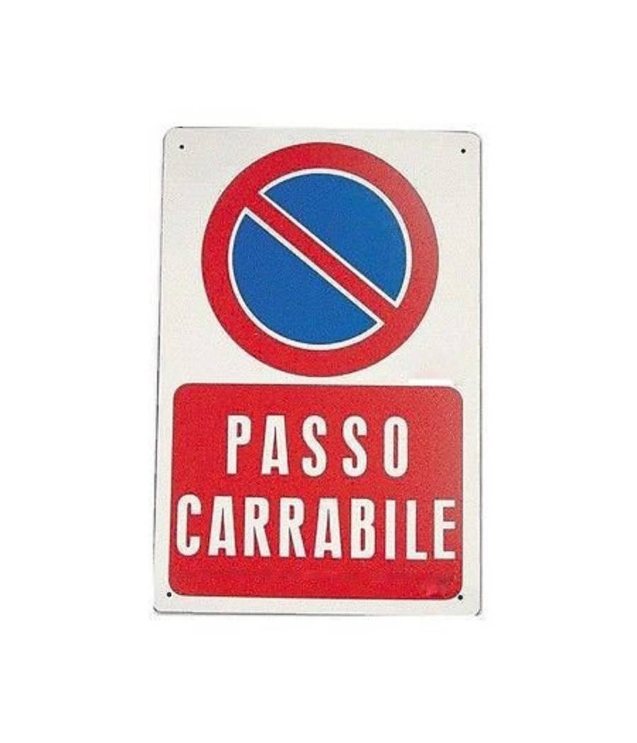 Cartello Passo Carrabile Segnaletica Sicurezza Avvertimento Plastificato --1