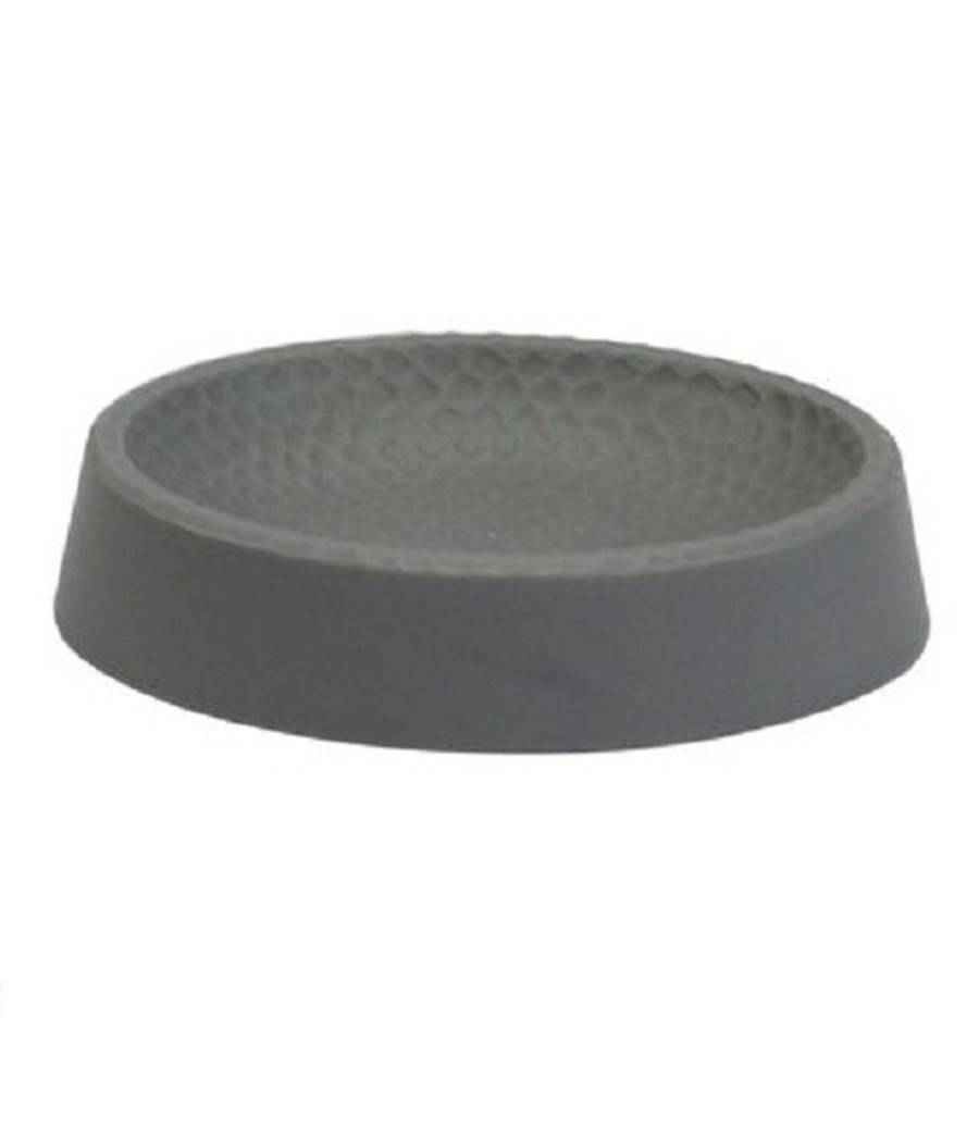 Piattino Per Sapone Decorato Grigio Portasaponetta Moderno Accessori Bagno 79800 --0