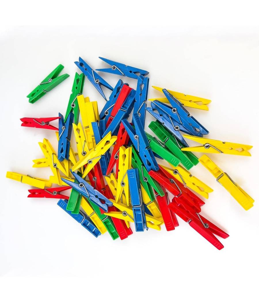30 Pezzi Pinze Mollette Stendere Panni Bucato Colorate Extra Forti In Plastica --0